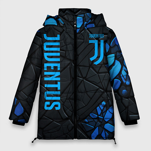 Женская зимняя куртка Juventus logo / 3D-Черный – фото 1