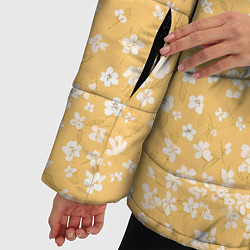 Куртка зимняя женская Сакура паттерн, цвет: 3D-черный — фото 2