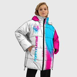 Куртка зимняя женская Poppy Playtime neon gradient style: по-вертикали, цвет: 3D-черный — фото 2