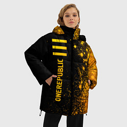 Куртка зимняя женская OneRepublic - gold gradient: по-вертикали, цвет: 3D-черный — фото 2