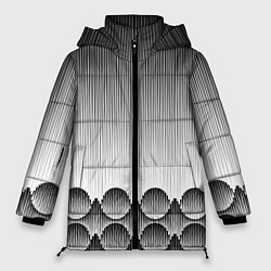 Женская зимняя куртка Круглая полосатая геометрия