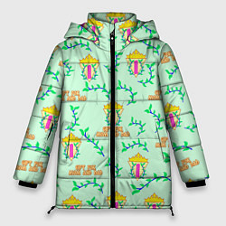 Женская зимняя куртка Я подарок для мамы и папы - текст паттерн