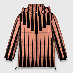 Женская зимняя куртка Терракотовая строгая геометрия