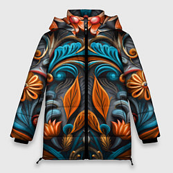 Куртка зимняя женская Mirrow floral pattern - art - vogue, цвет: 3D-светло-серый