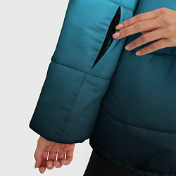 Куртка зимняя женская Градиент чёрно-голубой, цвет: 3D-черный — фото 2
