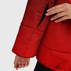 Куртка зимняя женская Кавасаки - красные волны, цвет: 3D-черный — фото 2