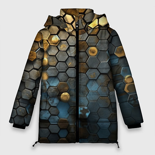 Женская зимняя куртка Позолоченая броня / 3D-Черный – фото 1