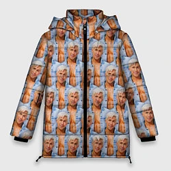 Куртка зимняя женская Паттерн - Райан Гослинг, цвет: 3D-красный