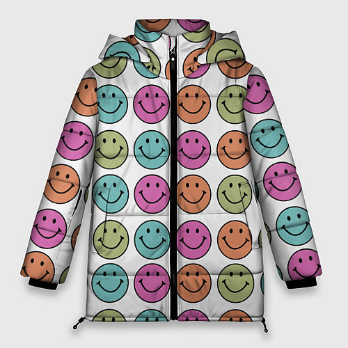 Женская зимняя куртка Smiley face / 3D-Черный – фото 1