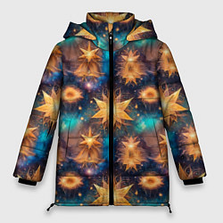 Женская зимняя куртка Фантастические звезды узор