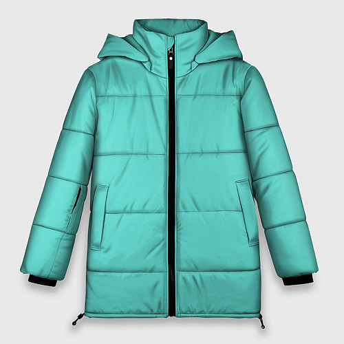 Женская зимняя куртка Цвет Тиффани / 3D-Черный – фото 1