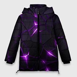 Женская зимняя куртка Неоновые плиты с фиолетовым свечением