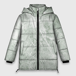 Куртка зимняя женская Зелёный мрамор, цвет: 3D-светло-серый