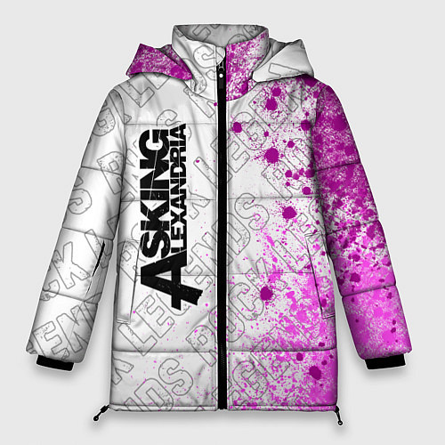 Женская зимняя куртка Asking Alexandria rock legends: по-вертикали / 3D-Черный – фото 1