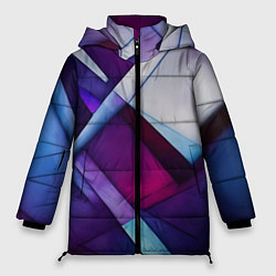 Куртка зимняя женская Геометрическая абстракция - нейросеть, цвет: 3D-светло-серый