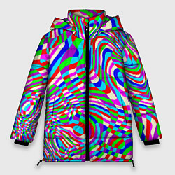 Женская зимняя куртка Разноцветная пластика