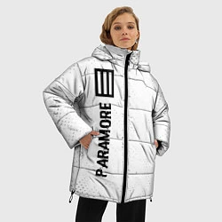 Куртка зимняя женская Paramore glitch на светлом фоне: по-вертикали, цвет: 3D-черный — фото 2
