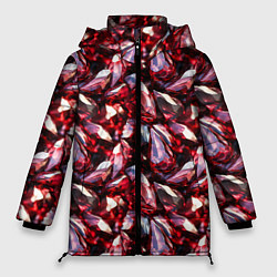 Куртка зимняя женская Рубиновый паттерн, цвет: 3D-светло-серый