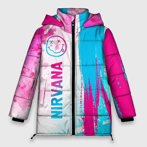 Женская зимняя куртка Nirvana neon gradient style: по-вертикали / 3D-Черный – фото 1
