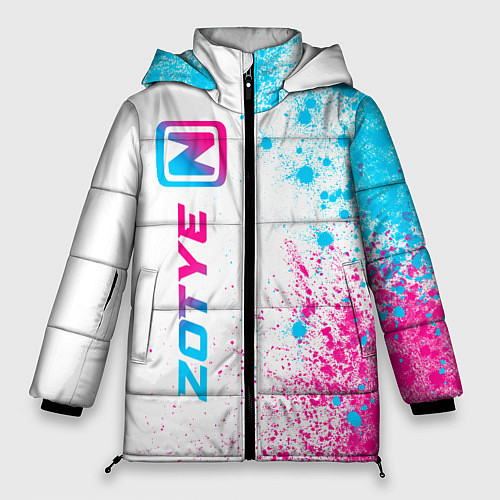 Женская зимняя куртка Zotye neon gradient style: по-вертикали / 3D-Черный – фото 1