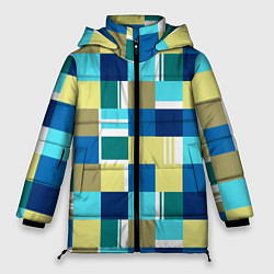 Женская зимняя куртка Ретро квадраты