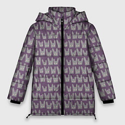 Куртка зимняя женская Спящие зайки, цвет: 3D-светло-серый
