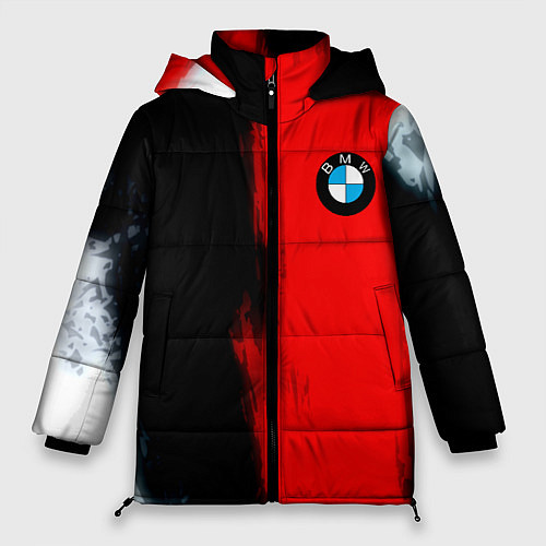 Женская зимняя куртка Bmw sport colors / 3D-Черный – фото 1