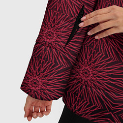 Куртка зимняя женская Изысканный красный узорчатый, цвет: 3D-черный — фото 2