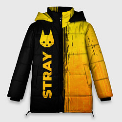 Куртка зимняя женская Stray - gold gradient: по-вертикали, цвет: 3D-черный