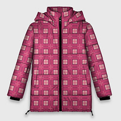 Женская зимняя куртка Розовый клетчатый паттерн
