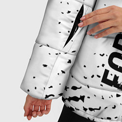 Куртка зимняя женская Fortnite glitch на светлом фоне: по-вертикали, цвет: 3D-черный — фото 2