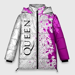 Куртка зимняя женская Queen rock legends: по-вертикали, цвет: 3D-черный