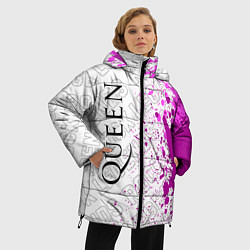 Куртка зимняя женская Queen rock legends: по-вертикали, цвет: 3D-черный — фото 2