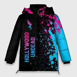 Куртка зимняя женская Hollywood Undead - neon gradient: по-вертикали, цвет: 3D-черный