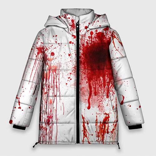 Женская зимняя куртка Брызги крови / 3D-Черный – фото 1