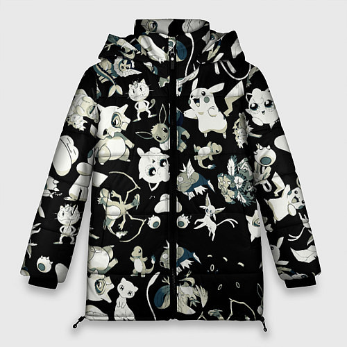 Женская зимняя куртка Пикачу и сборник аниме покемонов / 3D-Черный – фото 1