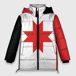 Куртка зимняя женская Флаг Удмуртии, цвет: 3D-красный