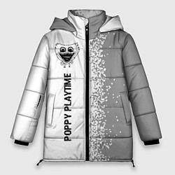 Женская зимняя куртка Poppy Playtime glitch на светлом фоне: по-вертикал