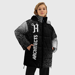 Куртка зимняя женская Architects glitch на темном фоне: по-вертикали, цвет: 3D-черный — фото 2