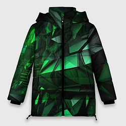 Женская зимняя куртка Green abstract