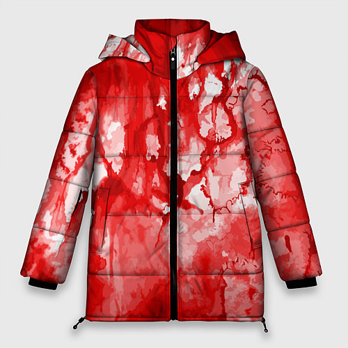Женская зимняя куртка Кровь на белом / 3D-Светло-серый – фото 1