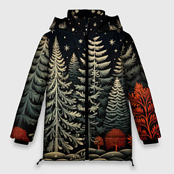 Женская зимняя куртка Новогоднее настроение лес