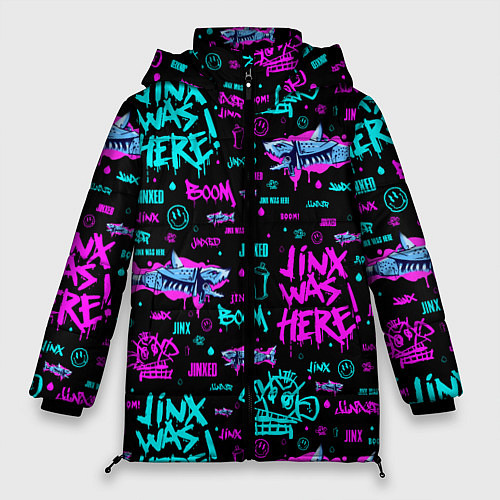 Женская зимняя куртка Jinx Arcane pattern neon / 3D-Черный – фото 1