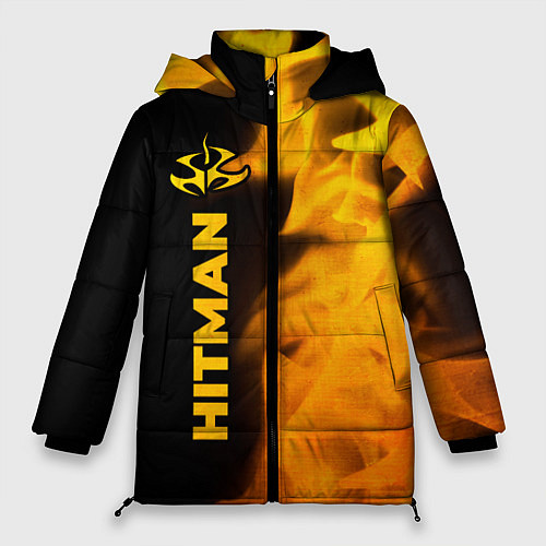 Женская зимняя куртка Hitman - gold gradient по-вертикали / 3D-Черный – фото 1