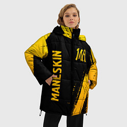 Куртка зимняя женская Maneskin - gold gradient вертикально, цвет: 3D-черный — фото 2