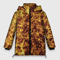 Женская зимняя куртка Абстракция - желтый антрацит