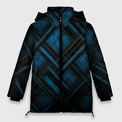 Женская зимняя куртка Тёмно-синяя шотландская клетка
