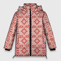 Женская зимняя куртка Сварожич - славянский орнамент