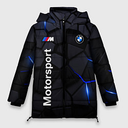 Куртка зимняя женская BMW Motorsport - плиты с эффектом свечения, цвет: 3D-черный