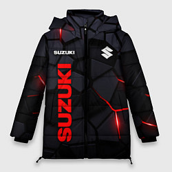 Куртка зимняя женская Suzuki - плиты с эффектом свечения, цвет: 3D-черный